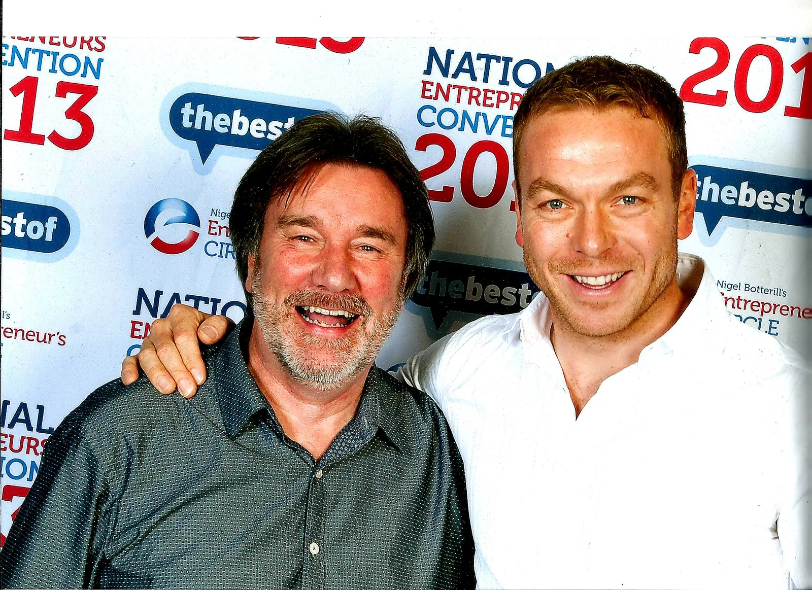 David Browne with Sir Chris Hoy at the National Entrepreneurs Convention
